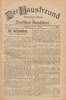 Der Hausfreund : Unterhaltungs-Beilage zur Deutschen Rundschau. 1928, Nr. 18 (22 Januar)