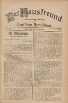 Der Hausfreund : Unterhaltungs-Beilage zur Deutschen Rundschau. 1928, Nr. 19 (24 Januar)