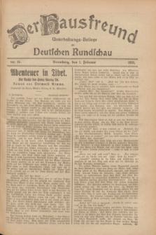 Der Hausfreund : Unterhaltungs-Beilage zur Deutschen Rundschau. 1928, Nr. 25 (1 Februar)