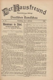 Der Hausfreund : Unterhaltungs-Beilage zur Deutschen Rundschau. 1928, Nr. 29 (7 Februar)