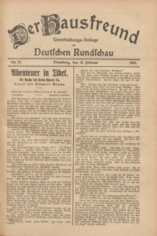 Der Hausfreund : Unterhaltungs-Beilage zur Deutschen Rundschau. 1928, Nr. 31 (10 Februar)