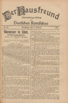 Der Hausfreund : Unterhaltungs-Beilage zur Deutschen Rundschau. 1928, Nr. 32 (11 Februar)