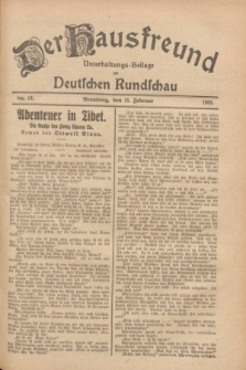 Der Hausfreund : Unterhaltungs-Beilage zur Deutschen Rundschau. 1928, Nr. 34 (15 Februar)