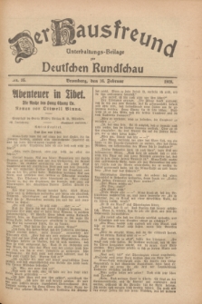 Der Hausfreund : Unterhaltungs-Beilage zur Deutschen Rundschau. 1928, Nr. 35 (16 Februar)