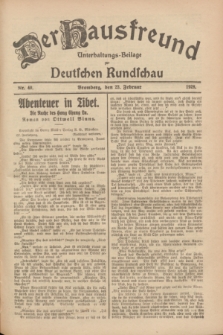 Der Hausfreund : Unterhaltungs-Beilage zur Deutschen Rundschau. 1928, Nr. 40 (23 Februar)