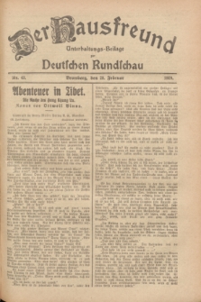 Der Hausfreund : Unterhaltungs-Beilage zur Deutschen Rundschau. 1928, Nr. 43 (28 Februar)