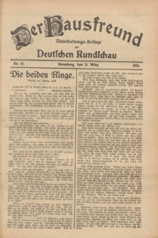 Der Hausfreund : Unterhaltungs-Beilage zur Deutschen Rundschau. 1928, Nr. 55 (15 März)
