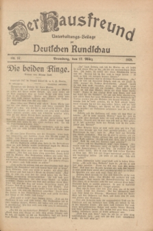 Der Hausfreund : Unterhaltungs-Beilage zur Deutschen Rundschau. 1928, Nr. 57 (17 März)