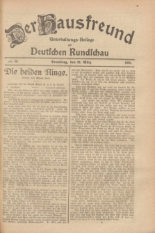 Der Hausfreund : Unterhaltungs-Beilage zur Deutschen Rundschau. 1928, Nr. 58 (20 März)