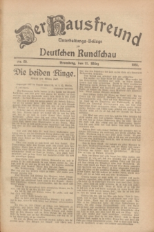 Der Hausfreund : Unterhaltungs-Beilage zur Deutschen Rundschau. 1928, Nr. 59 (21 März)