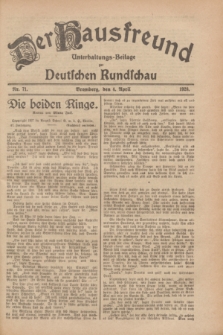 Der Hausfreund : Unterhaltungs-Beilage zur Deutschen Rundschau. 1928, Nr. 71 (4 April)