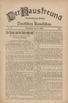 Der Hausfreund : Unterhaltungs-Beilage zur Deutschen Rundschau. 1928, Nr. 82 (20 April)
