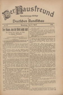 Der Hausfreund : Unterhaltungs-Beilage zur Deutschen Rundschau. 1928, Nr. 87 (27 April)