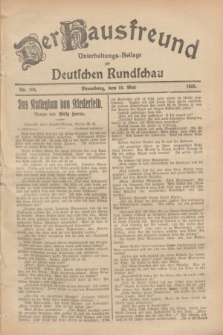 Der Hausfreund : Unterhaltungs-Beilage zur Deutschen Rundschau. 1928, Nr. 104 (19 Mai)