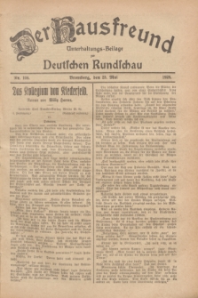 Der Hausfreund : Unterhaltungs-Beilage zur Deutschen Rundschau. 1928, Nr. 106 (23 Mai)