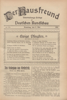 Der Hausfreund : Unterhaltungs-Beilage zur Deutschen Rundschau. 1928, Nr. 110 (27 Mai)