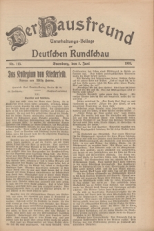 Der Hausfreund : Unterhaltungs-Beilage zur Deutschen Rundschau. 1928, Nr. 115 (3 Juni)