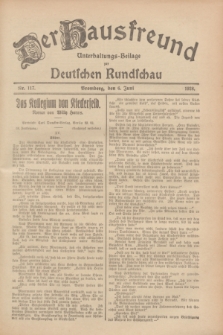 Der Hausfreund : Unterhaltungs-Beilage zur Deutschen Rundschau. 1928, Nr. 117 (6 Juni)
