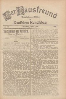 Der Hausfreund : Unterhaltungs-Beilage zur Deutschen Rundschau. 1928, Nr. 119 (9 Juni)