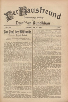 Der Hausfreund : Unterhaltungs-Beilage zur Deutschen Rundschau. 1928, Nr. 128 (20 Juni)