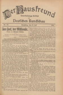 Der Hausfreund : Unterhaltungs-Beilage zur Deutschen Rundschau. 1928, Nr. 144 (12 Juli)