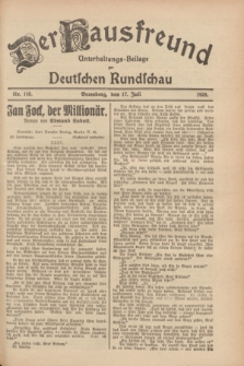 Der Hausfreund : Unterhaltungs-Beilage zur Deutschen Rundschau. 1928, Nr. 148 (17 Juli)