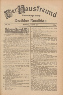 Der Hausfreund : Unterhaltungs-Beilage zur Deutschen Rundschau. 1928, Nr. 151 (20 Juli)