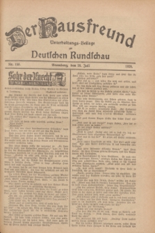 Der Hausfreund : Unterhaltungs-Beilage zur Deutschen Rundschau. 1928, Nr. 158 (28 Juli)