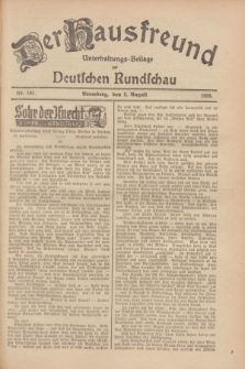 Der Hausfreund : Unterhaltungs-Beilage zur Deutschen Rundschau. 1928, Nr. 163 (3 August)