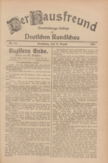 Der Hausfreund : Unterhaltungs-Beilage zur Deutschen Rundschau. 1928, Nr. 171 (12 August)