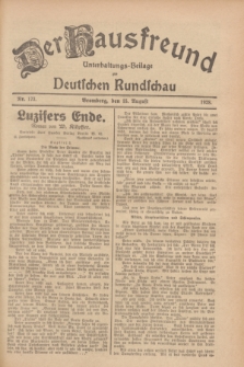 Der Hausfreund : Unterhaltungs-Beilage zur Deutschen Rundschau. 1928, Nr. 173 (15 August)