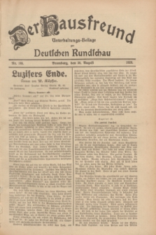 Der Hausfreund : Unterhaltungs-Beilage zur Deutschen Rundschau. 1928, Nr. 185 (30 August)