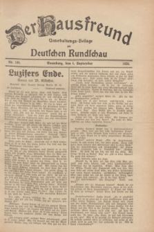 Der Hausfreund : Unterhaltungs-Beilage zur Deutschen Rundschau. 1928, Nr. 189 (4 September)