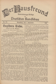 Der Hausfreund : Unterhaltungs-Beilage zur Deutschen Rundschau. 1928, Nr. 192 (7 September)