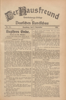 Der Hausfreund : Unterhaltungs-Beilage zur Deutschen Rundschau. 1928, Nr. 194 (9 September)
