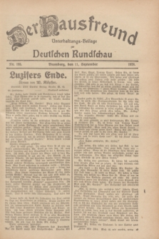 Der Hausfreund : Unterhaltungs-Beilage zur Deutschen Rundschau. 1928, Nr. 195 (11 September)