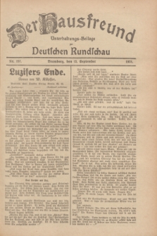 Der Hausfreund : Unterhaltungs-Beilage zur Deutschen Rundschau. 1928, Nr. 197 (13 September)