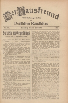 Der Hausfreund : Unterhaltungs-Beilage zur Deutschen Rundschau. 1928, Nr. 207 (25 September)