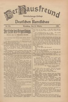 Der Hausfreund : Unterhaltungs-Beilage zur Deutschen Rundschau. 1928, Nr. 223 (13 October)