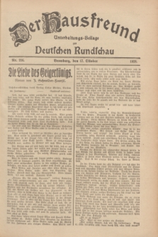 Der Hausfreund : Unterhaltungs-Beilage zur Deutschen Rundschau. 1928, Nr. 226 (17 October)