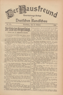 Der Hausfreund : Unterhaltungs-Beilage zur Deutschen Rundschau. 1928, Nr. 227 (18 October)