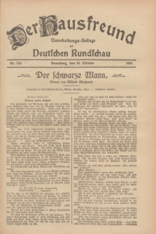Der Hausfreund : Unterhaltungs-Beilage zur Deutschen Rundschau. 1928, Nr. 229 (20 October)