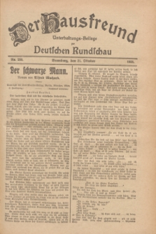 Der Hausfreund : Unterhaltungs-Beilage zur Deutschen Rundschau. 1928, Nr. 230 (21 October)