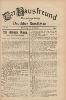 Der Hausfreund : Unterhaltungs-Beilage zur Deutschen Rundschau. 1928, Nr. 231 (23 October)