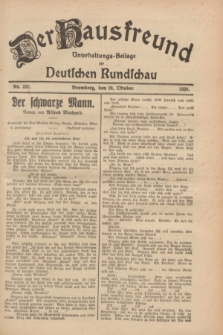 Der Hausfreund : Unterhaltungs-Beilage zur Deutschen Rundschau. 1928, Nr. 232 (24 October)