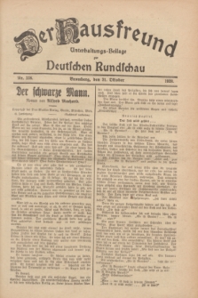 Der Hausfreund : Unterhaltungs-Beilage zur Deutschen Rundschau. 1928, Nr. 238 (31 October)