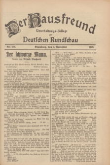 Der Hausfreund : Unterhaltungs-Beilage zur Deutschen Rundschau. 1928, Nr. 239 (1 November)