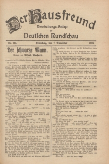 Der Hausfreund : Unterhaltungs-Beilage zur Deutschen Rundschau. 1928, Nr. 243 (7 November)