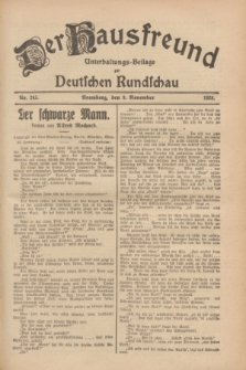 Der Hausfreund : Unterhaltungs-Beilage zur Deutschen Rundschau. 1928, Nr. 245 (9 November)