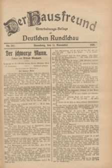 Der Hausfreund : Unterhaltungs-Beilage zur Deutschen Rundschau. 1928, Nr. 247 (11 November)
